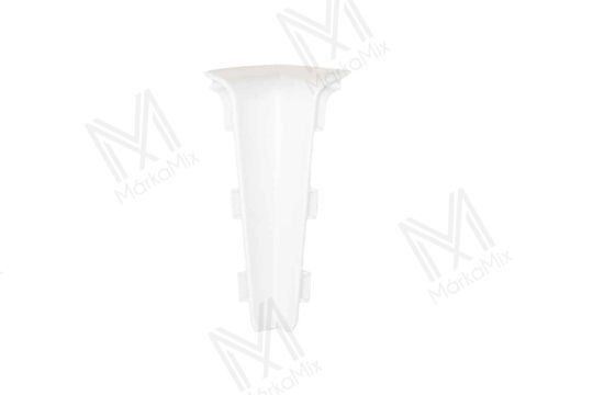 LIMA 75 mm PVC padlószegély belső sarokelem, Fehér