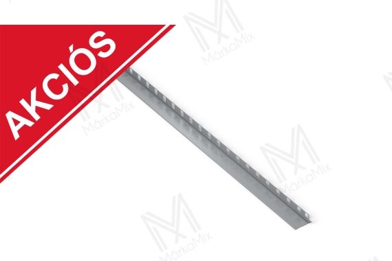 GRES 60 mm alumínium záróprofil, szín: ezüst, 60x64 mm/2,40 m
