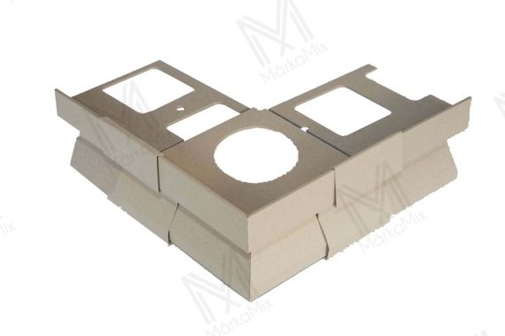 Kőhatású alumínium terasz vízorr profilhoz sarok elem  69mm/105x105 mm, homok színben