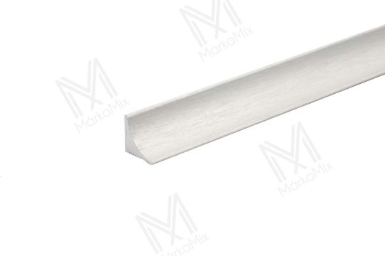 Szálcsiszolt alumínium kádszegély 15x15 mm/2,50 m, eloxált ezüst színben