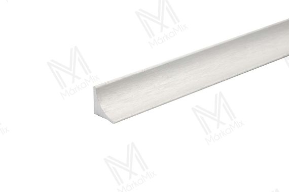 Szálcsiszolt alumínium kádszegély 15x15 mm/2,50 m, eloxált ezüst színben