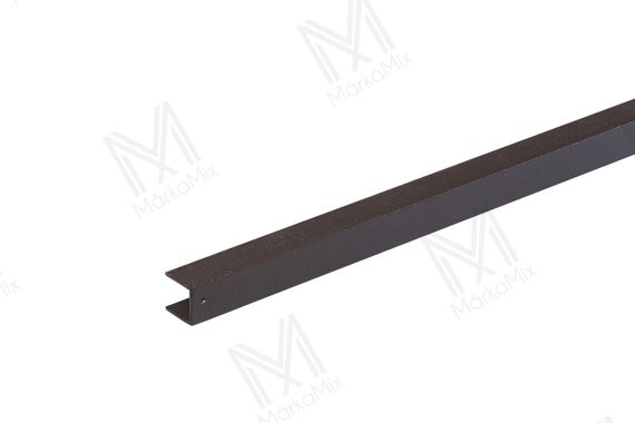 MM WPC Alumínium U profil kerítéshez, RAL8019 (D. Brown) színben, 25x25x2x2000 mm