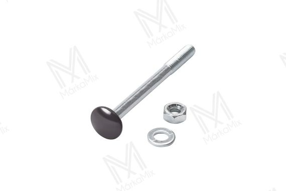 MM WPC kerítésdeszka rögzítőcsavar M6x70 kapupánt csavar, 4.6, Horg., RAL8019 (D. Brown) színben 100db/csom