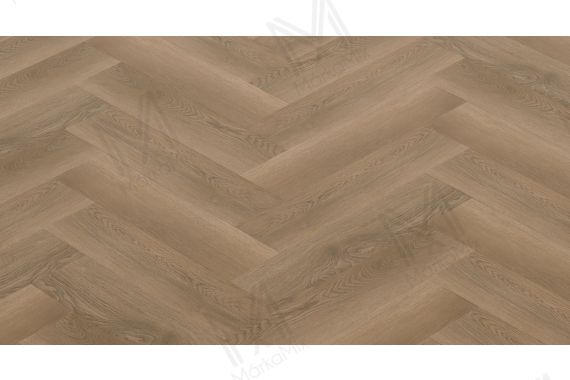 MM SPC melegburkolat Lion. Herringbone,  szín: Bro, ER-0,5, 148x592x7mm (5,5+1,5 mm), 4V fuga 1,4m2/csomag