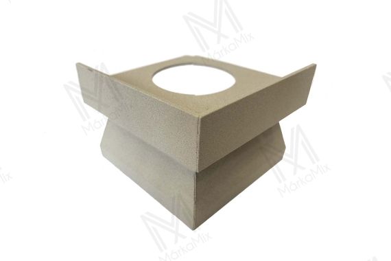 Kőhatású alumínium terasz vízorr profilhoz sarok elem  69mm/105x105 mm, homok színben