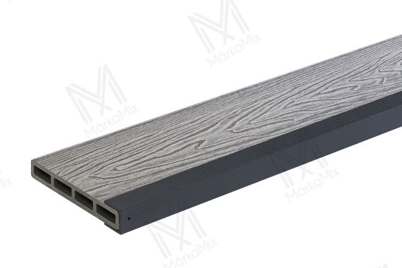 MM WPC Alumínium U profil kerítéshez, RAL7016 (L. Gray) színben, 25x25x2x2000 mm