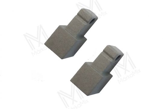 Alumínium Q négyzet profilhoz 10mm sarokelem kőhatású porszórt, cement szürke színben 2db/csom.