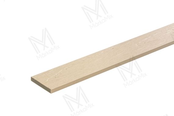 MM WPC Prestige Co-extrudált takaróprofil, 3D famintás, szín: Albus, 71x11x2900 mm