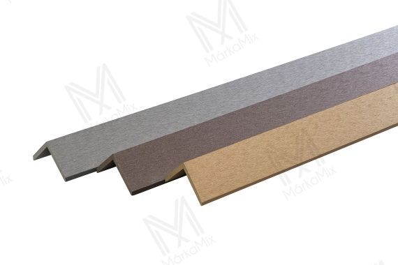 MM WPC Trusty extrudált lezáróprofil, csiszolt, szín: Original Wood, 60x60x2900 mm