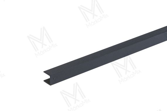 MM WPC Alumínium U profil kerítéshez, RAL7016 (L. Gray) színben, 25x25x2x2000 mm