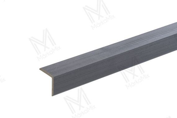 MM WPC Prestige Co-extrudált lezáróprofil, bordázott, szín: Light Gray, 50x50x2900 mm