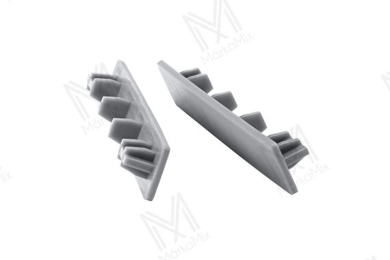 MM WPC Compact extrudált nyitott kerítésdeszka végzáró, szín: Light Gray, 140mm x 20mm, 20 db/csomag