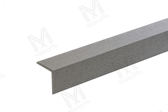 MM WPC Trusty extrudált lezáróprofil, csiszolt, szín: Light Gray, 60x60x2900 mm