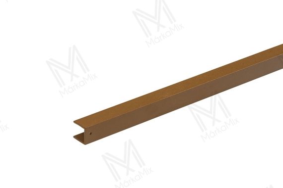 MM WPC Alumínium U profil kerítéshez, RAL8008 (O. Wood) színben, 25x25x2x2000 mm