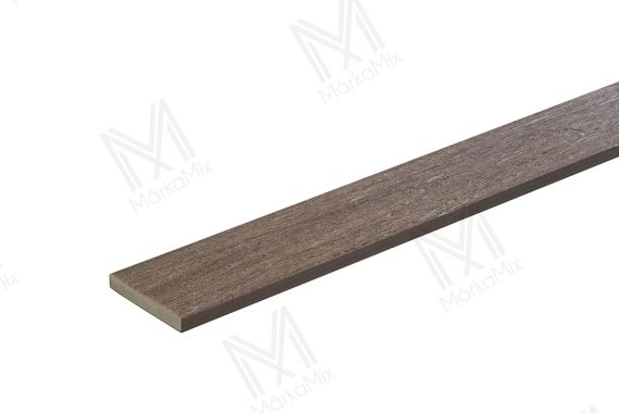 MM WPC Prestige Co-extrudált takaróprofil, 3D famintás, szín: Dark Umber, 71x11x2900 mm