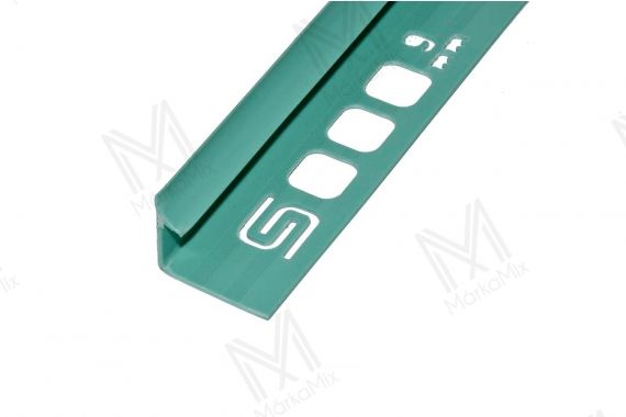 PVC negatív élvédő profil 9,5 mm/2,50m, pasztell zöld