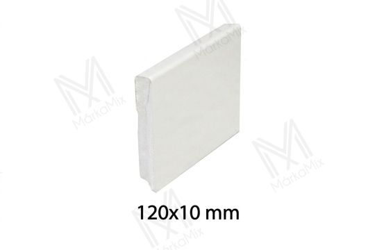 MM DL45 120x10 mm  padlószegély, Fehér RAL9003 színben 2,40 m/ szál