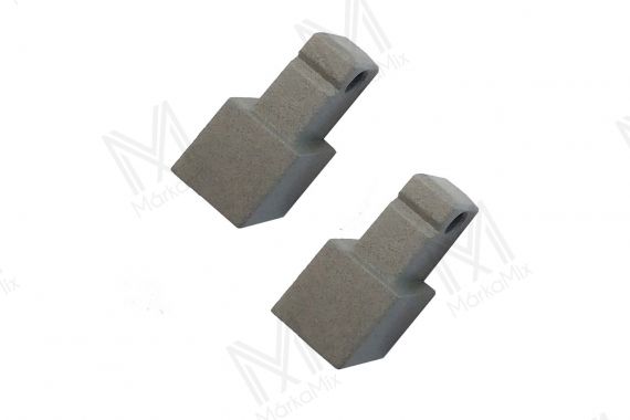 Alumínium Q négyzet profilhoz 12,5mm sarokelem kőhatású porszórt, cement szürke színben 2db/csom.