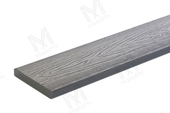 MM WPC Compact extrudált nyitott kerítésdeszka végzáró, szín: Light Gray, 140mm x 20mm, 20 db/csomag