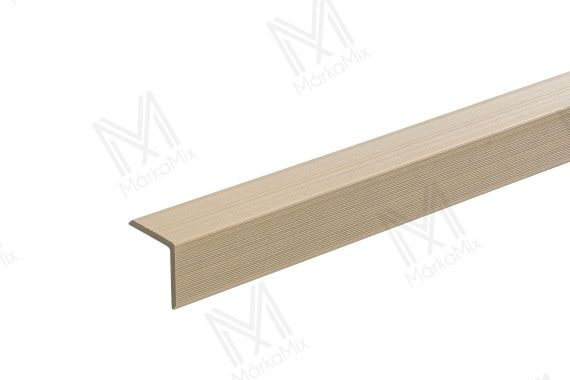 MM WPC Prestige Co-extrudált lezáróprofil, bordázott, szín: Albus, 50x50x2900 mm