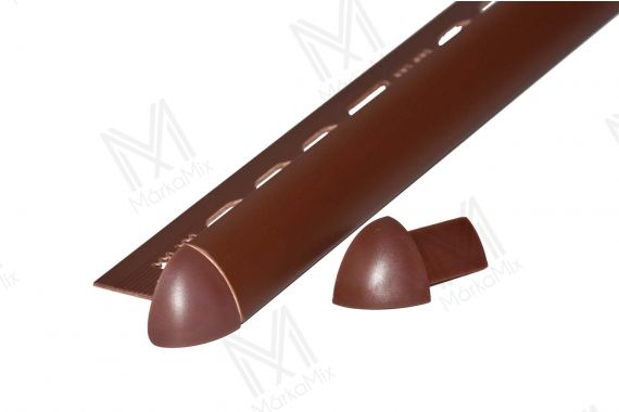 PVC pozitív élvédő profilhoz külső sarokelem 9,5 mm, világosbarna 10 db/csomag